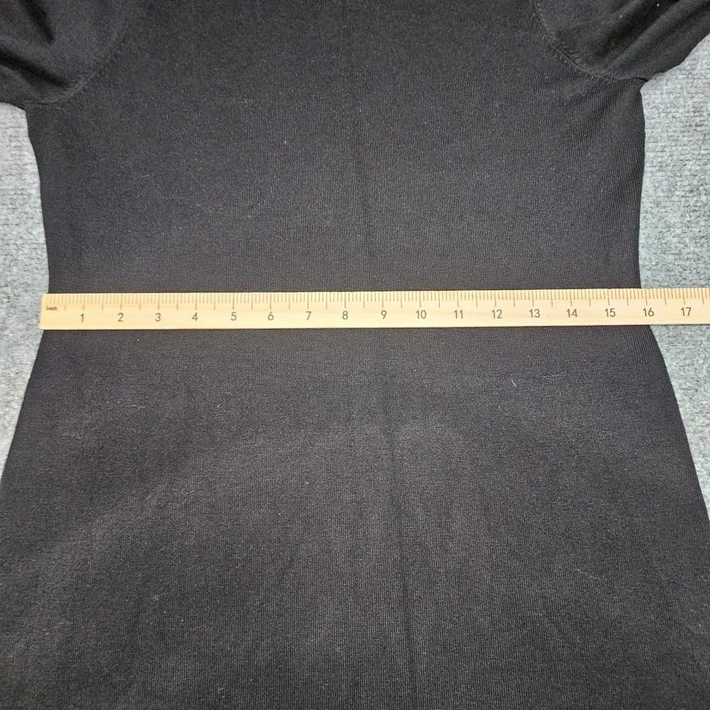 Calvin Klein‎ Women Black Mock Neck Embellished Sheath Dress Long Sleeve S